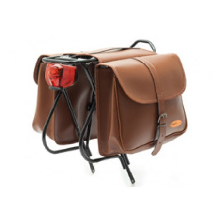 Borse Portapacchi CLB Bisaccia Double Similpelle Marrone