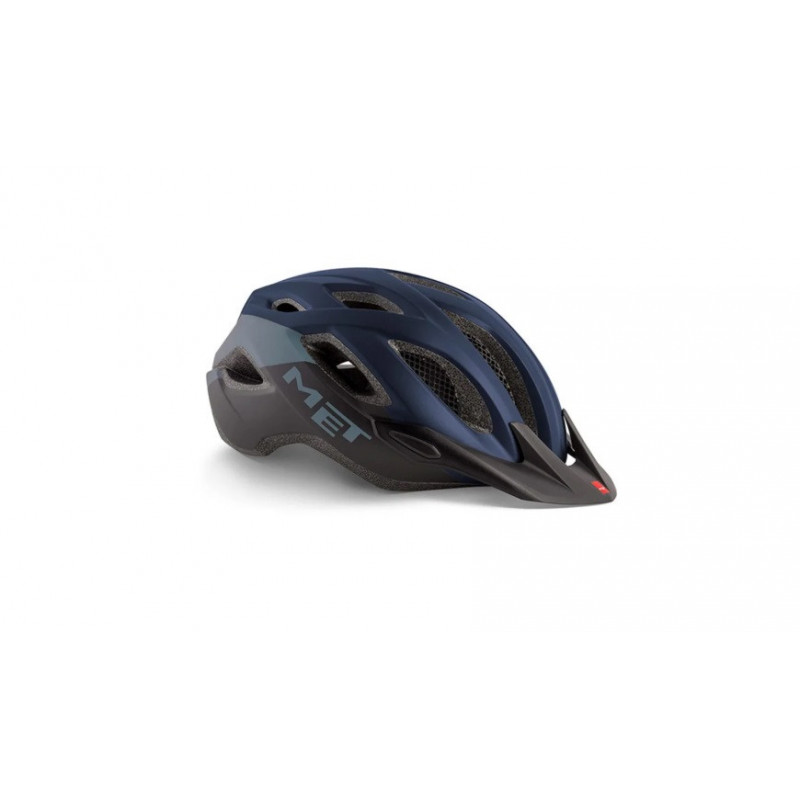 Casco Met Crossover Azul/Negro Mate