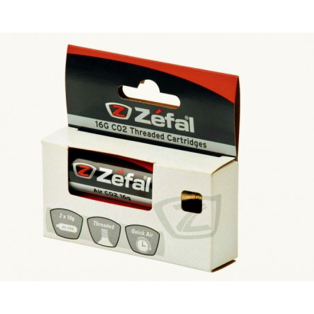 Cartucho CO2 Zéfal 16 Grs Roscada Pack 2 Unidades Cartucho CO2 Zéfal 16 Grs Roscada Pack 2 Unidades