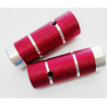 Reposa Pies CLB BMX Aluminio Rojo/Plata Roscados