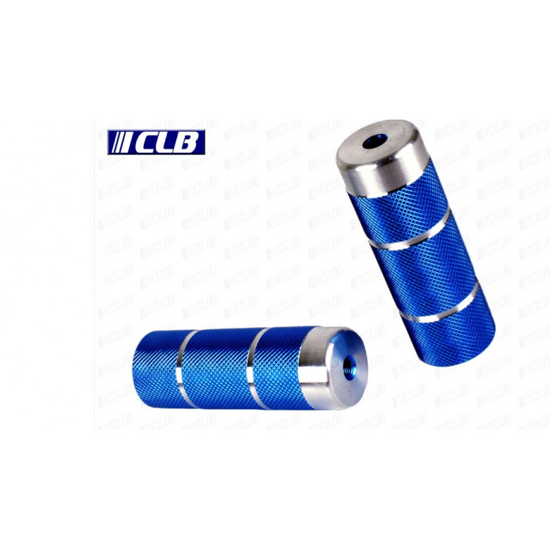 Reposa Pies CLB BMX Aluminio Azul/Plata Roscados