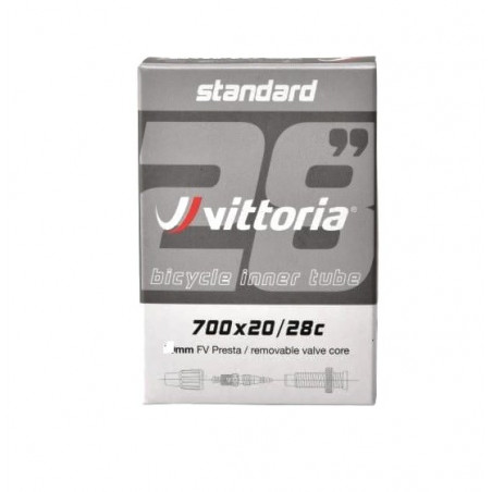 Cámara Vittoria Standart 700x20/28 Válvula Presta 48 mm Cámara Vittoria Standart 700x20/28 Válvula Presta 48 mm