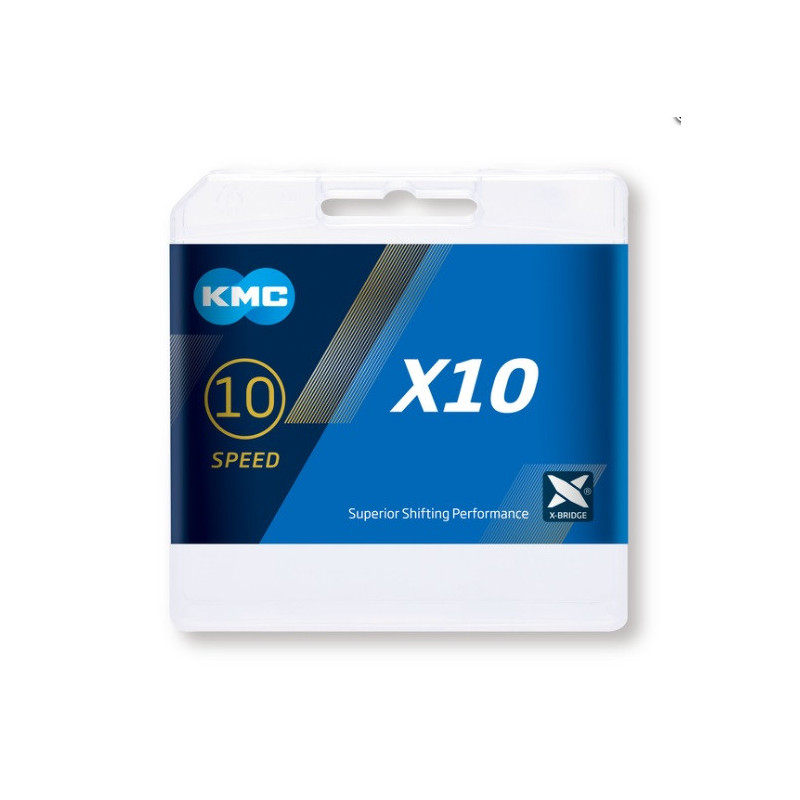 Cadena KMC X10 Gris/Gris 10V 114L