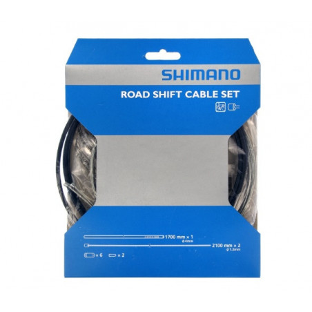 Kit Cables y Fundas Cambios Shimano Carretera Acero Negro