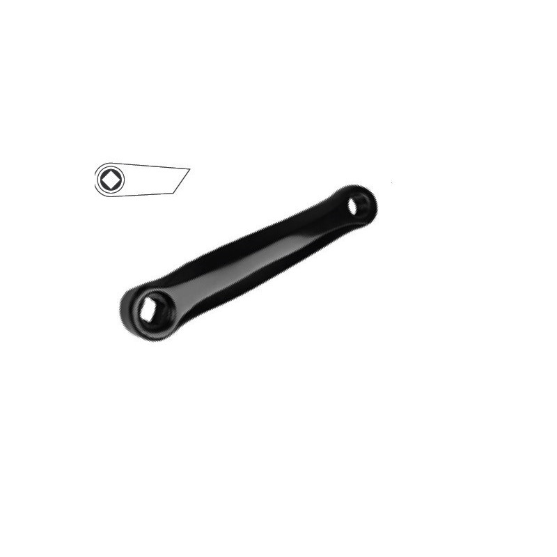 Pedivella Sinistra CLB Alluminio Nero 170 mm