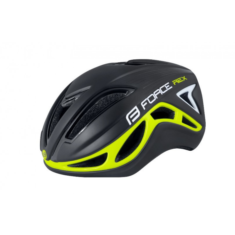 Casco Force Rex Negro/Amarillo Fluo