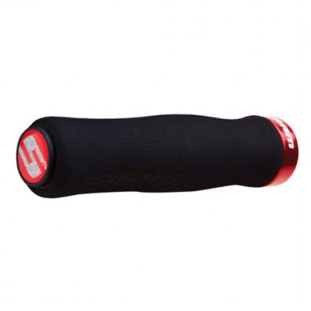 Puños Manillar Sram Contoured Locking Grips Negro/Rojo