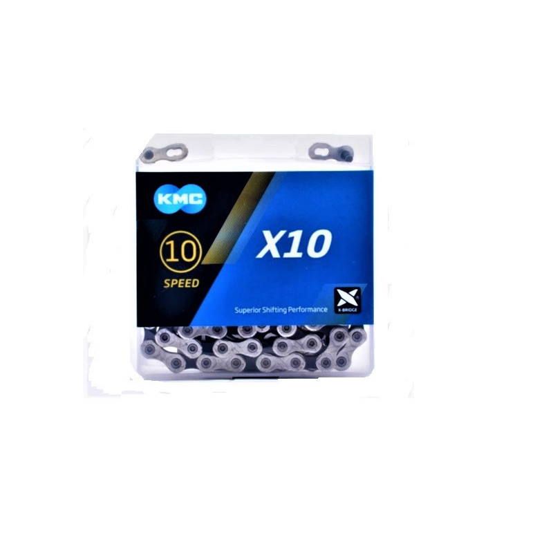 Catena KMC X10 Argento/Nero 10V 114L