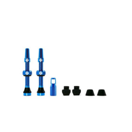 Valvola Tubeless Muc-Off Presta Alluminio 44 mm Blu