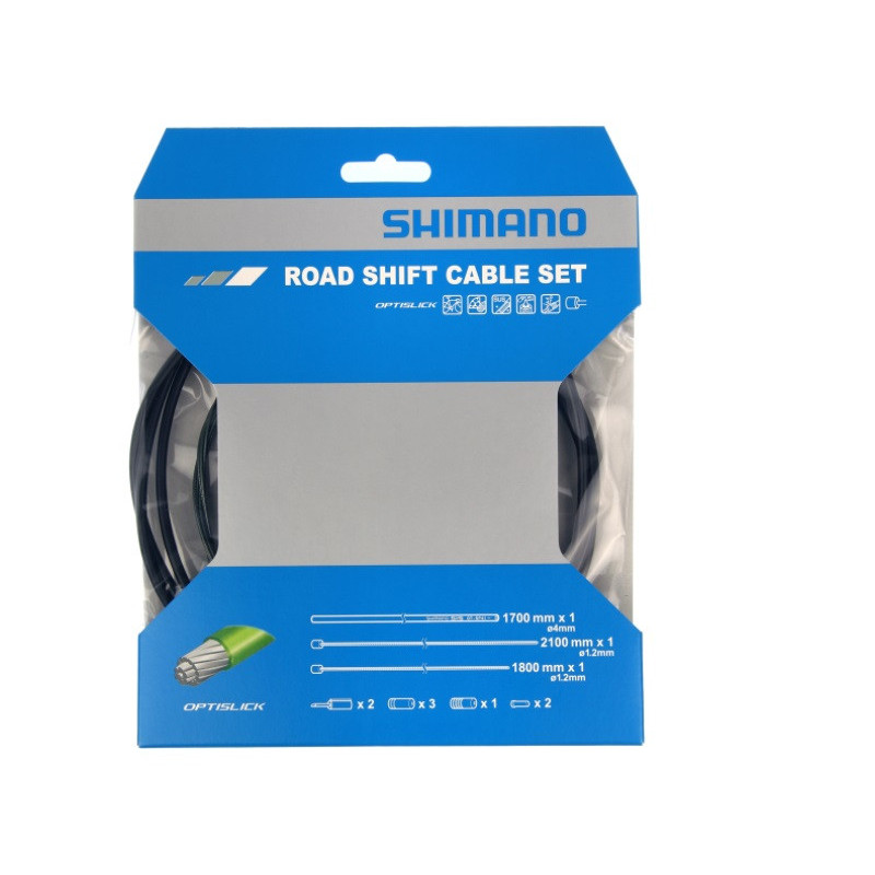 Kit Cables y Fundas Cambios Shimano Carretera Optislick Negro