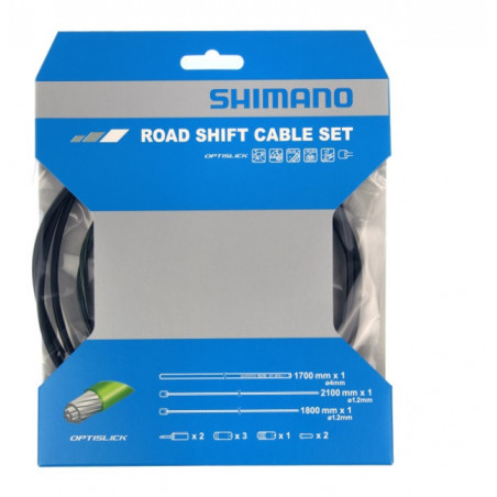 Kit Cavi e Guaine Cambi Shimano Strada Optislick Nero