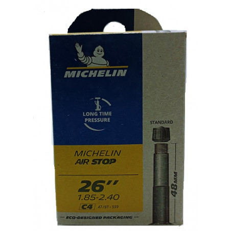 Cámara Michelin AirStop 26x1.85/2.40 Válvula Standard 48 mm