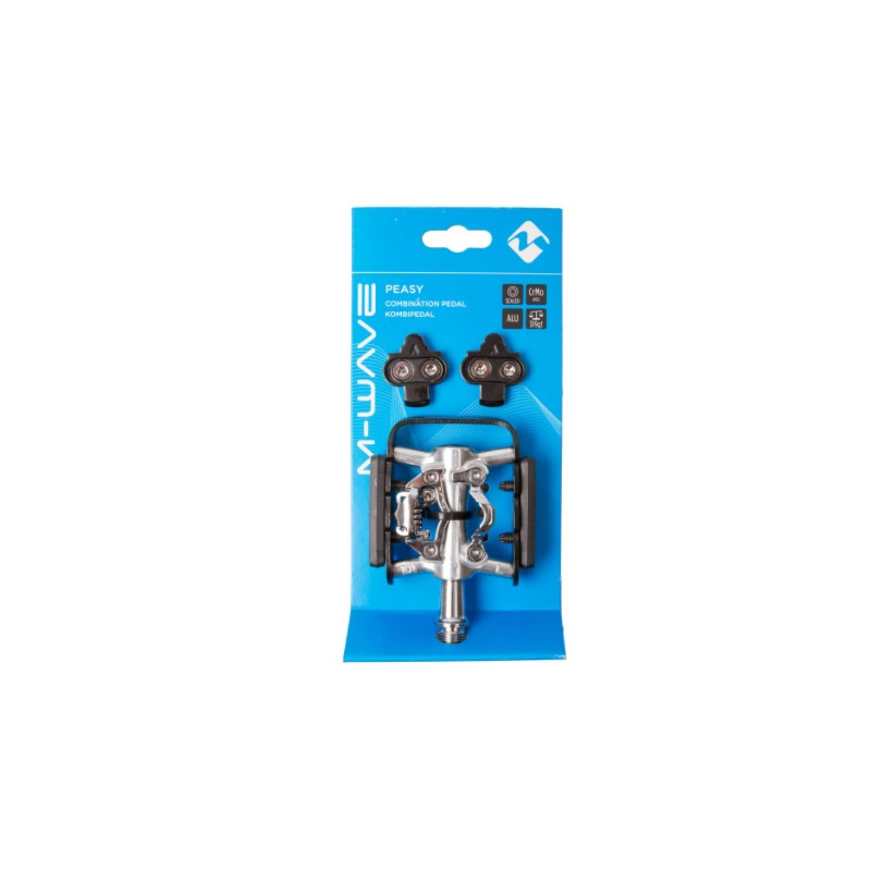 Pedales M-Wave Peasy Mixtos SPD Negro