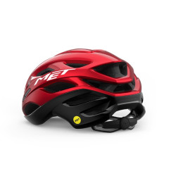 Casco Met Estro MIPS Negro/Rojo Metálico Brillo