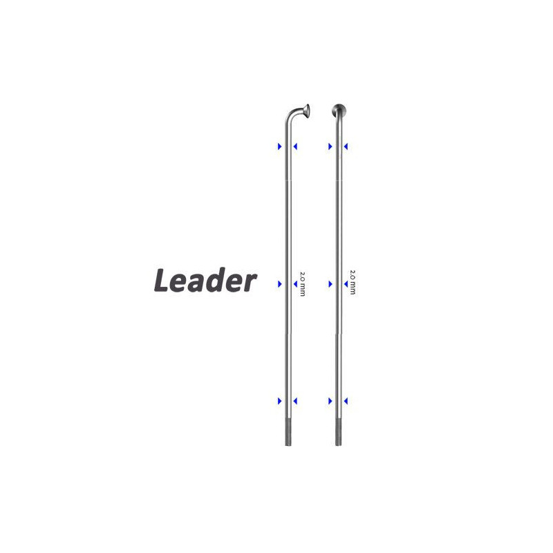 Radio Sapim Leader 90º Inox Plata 2mm Redondo