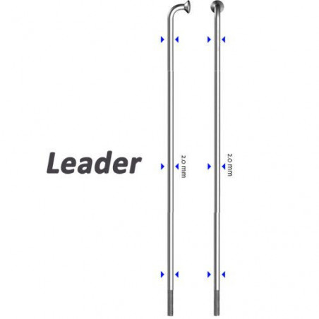 Radio Sapim Leader 90º Inox Plata 2mm Redondo Radio Sapim Leader 90º Inox Plata 2mm Redondo