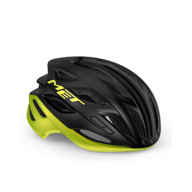 Casco Met Estro MIPS Negro/Amarillo Metálico Brillo