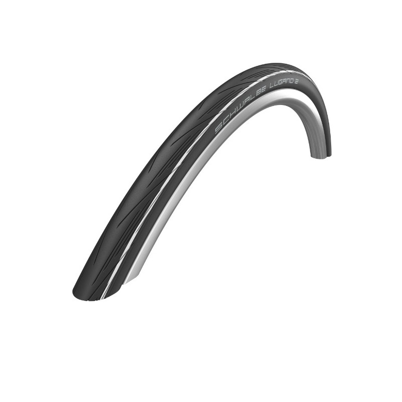 Cubierta Schwalbe Lugano II HS471 700x25 Negro/Blanco Rígida