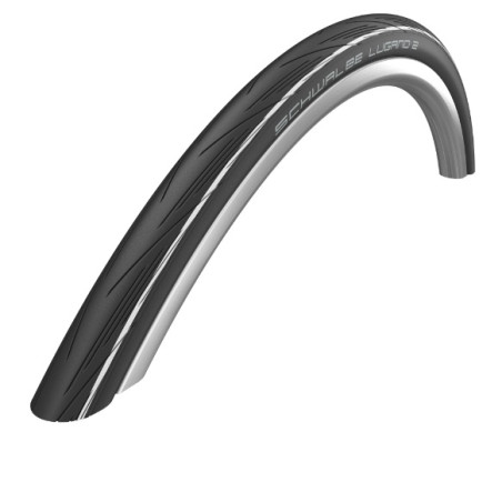 Cubierta Schwalbe Lugano II HS471 700x25 Negro/Blanco Rígida