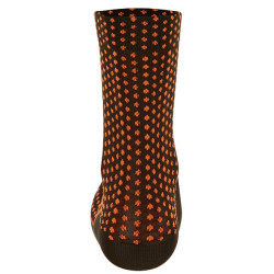 Calcetines Santini Sfera Medio Negro/Naranja Fluo