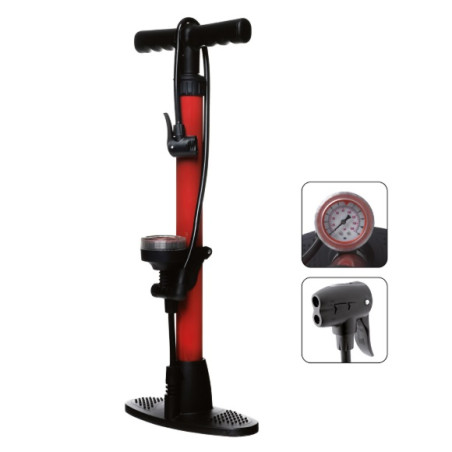 Bomba EASY Basic Pie con Manómetro Rojo