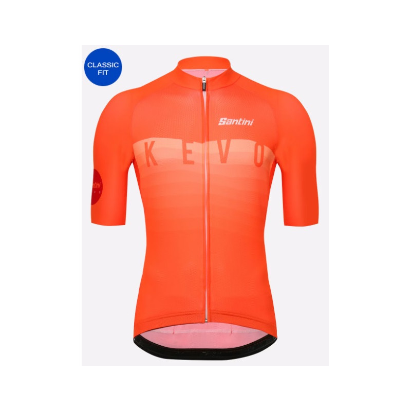 Maillot Santini Kevo Ranglan Manga Corta Naranja