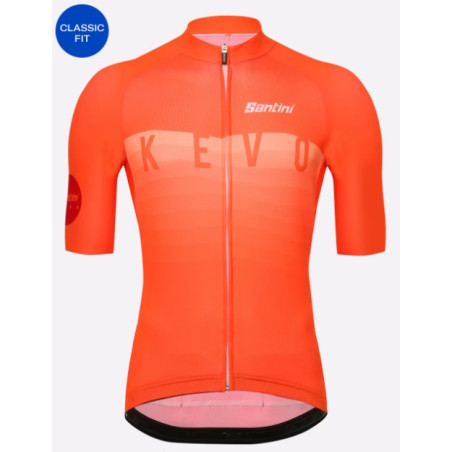 Maillot Santini Kevo Ranglan Manga Corta Naranja