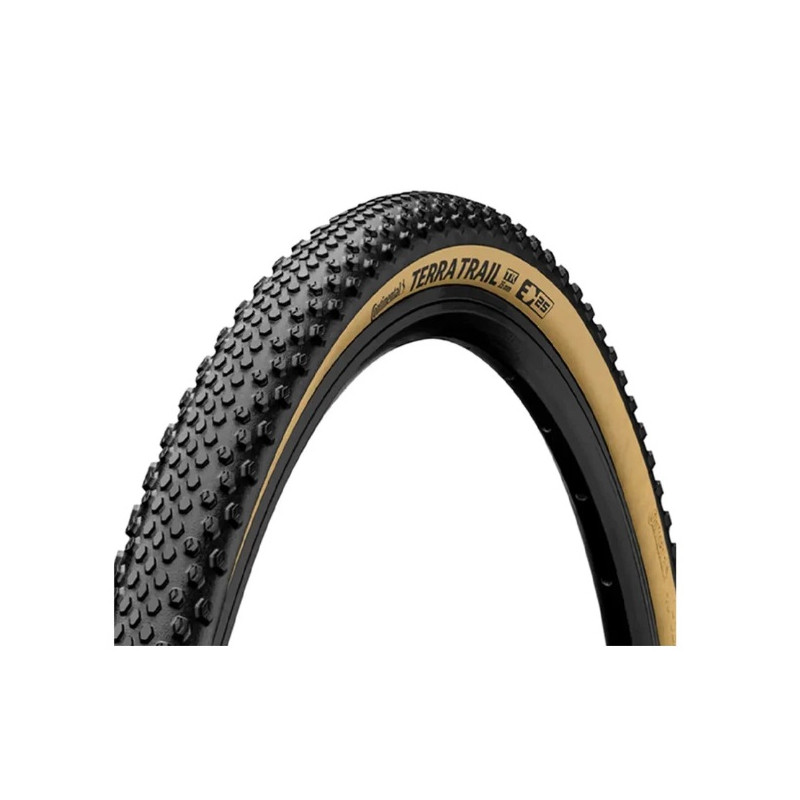 Cubierta Continental Terra Trail 700x35 ShieldWall Plegable TLR Negro/Crema