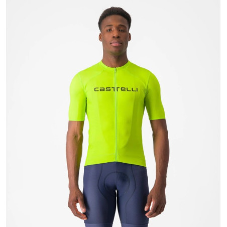 Maillot Castelli Prologo Lite Lima Electríco Manga Corta