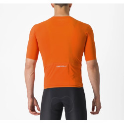 Maillot Castelli Premio Black Naranja Rust Manga Corta