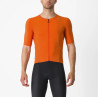 Maillot Castelli Premio Black Naranja Rust Manga Corta