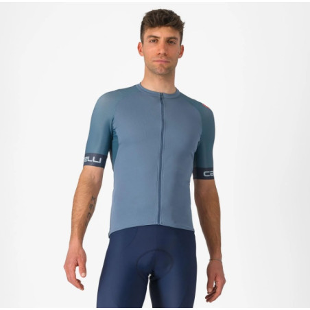 Maillot Castelli Entrata VI Azul Acero Manga Corta