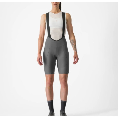 Culotte Castelli Espresso Women DT Grey Gunmwetal Con Tirantes