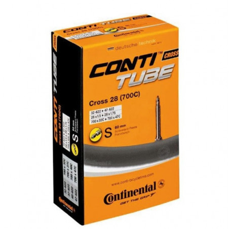 Cámara Continental Cross 28 700x32/47 Válvula Presta 60 mm Cámara Continental Cross 28 700x32/47 Válvula Presta 60 mm
