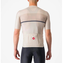 Maillot Castelli Tradizione Plata/Arcilla Manga Corta