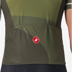 Maillot Castelli Orizzonte Verde Oscuro Manga Corta