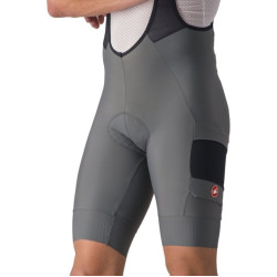 Culotte Castelli Unlimited Cargo Gris Corto Con Tirantes