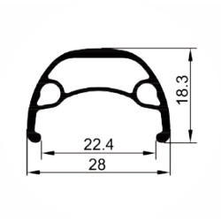Rueda Trasera Gurpil Neu 29'' Shimano M-475 Disc 6 Tornillos