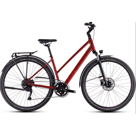 Bicicleta Cube Touring PRO Trapeze 2025 Maroon Pearl