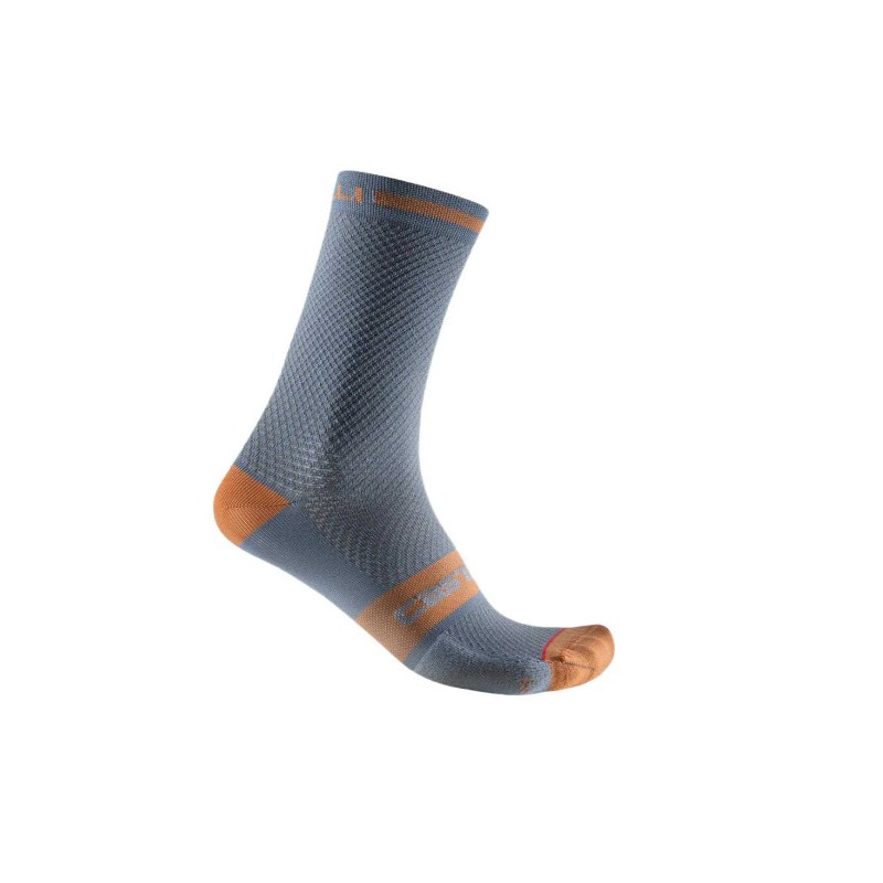 Calcetines Castelli Superleggera T18 Azul/Naranja