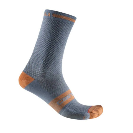Calcetines Castelli Superleggera T18 Azul/Naranja