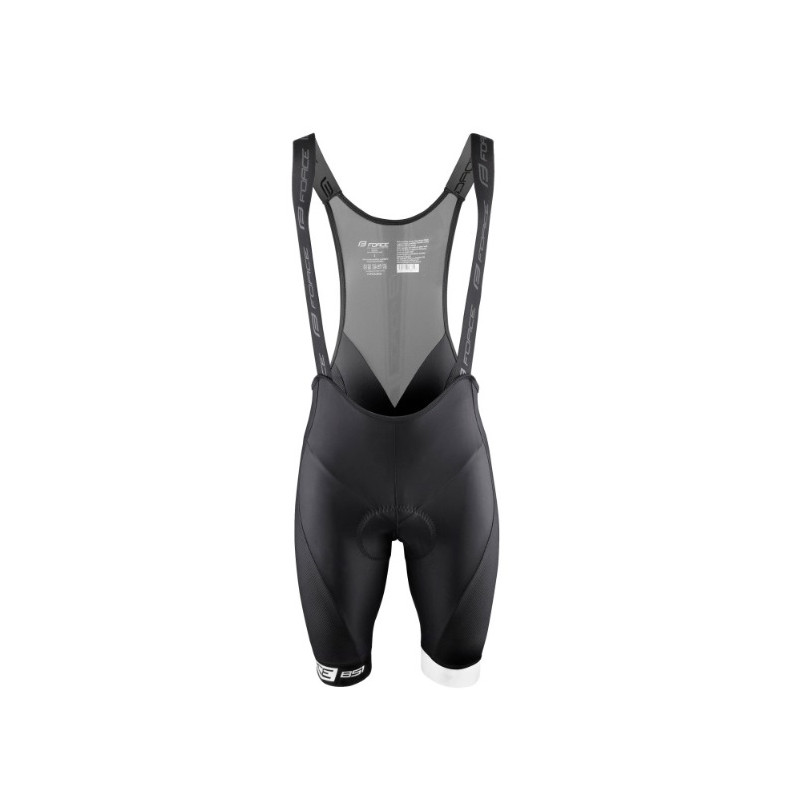 Culotte Force F B51Corto con Tirantes Negro/Blanco