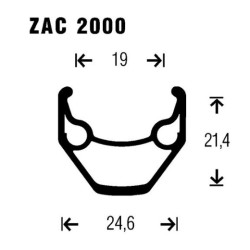 LLanta Gurpil ZAC 26" Negro