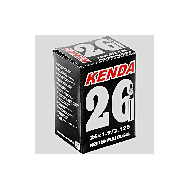 Cámara Kenda 26x1.90/2.125 Válvula Presta 40mm Obús Desmontable