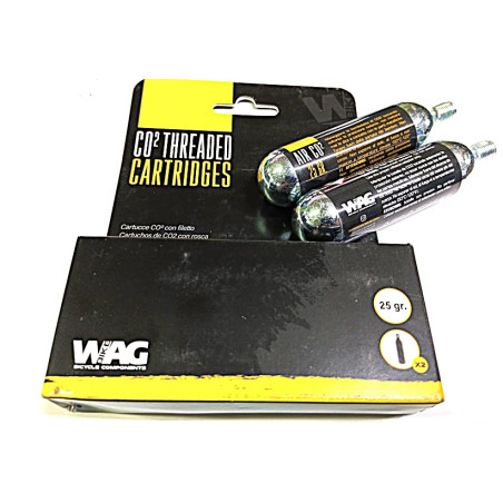 Cartucho CO2 WAG 25 Grs Con Rosca Pack 2 Unidades