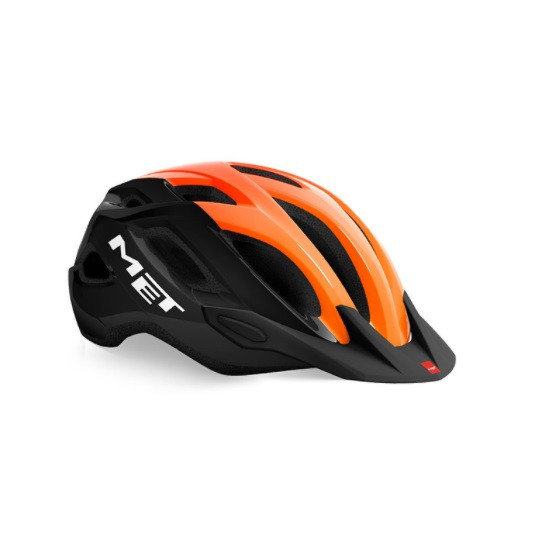 CASCO MET CROSSOVER NEGRO/NARANJA M