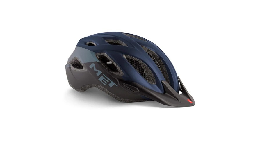 CASCO MET CROSSOVER AZUL/NEGRO MATE M