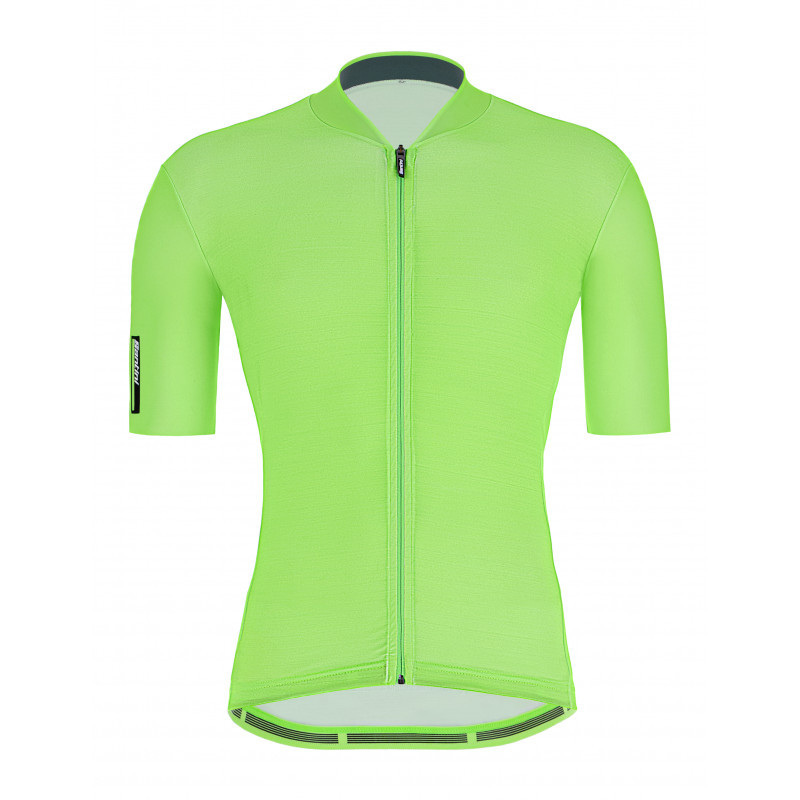 MAILLOT SANTINI M/C COLORE VERDE FLUO S