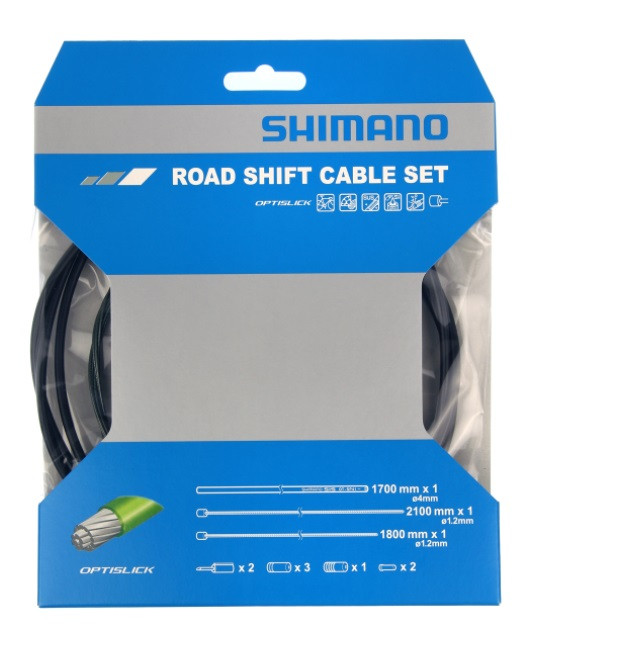 KIT CABLES/FUNDAS CAMBIOS SHIMANO CARRETERA OPTISLICK