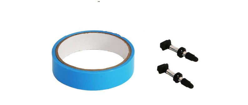 KIT TUBELESS MSC FONDO LLANTA 19MM+2 VALVULAS 46MM